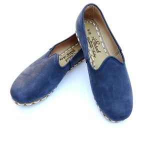 Sabah Turkish Blue Leather Handmade Shoes